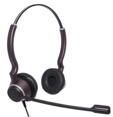 Фотография товара 'JPL Профессиональная проводная гарнитура с шумоподавлением и технологией Telecoil, разъем QD, два динамика, JPL-HAC-2'